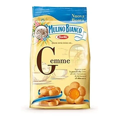 Image of Mulino Bianco &quot;Gemme&quot; Shortcake with Apricot Jam 7.05oz 200g, Pack of 2