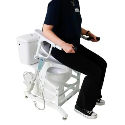 Image of KMINA Electric Toilet Seat Raiser, Frame for The Elderly, Raised with Handles, Tilting Seat, Lifter Disabled, Lifting Aids WC