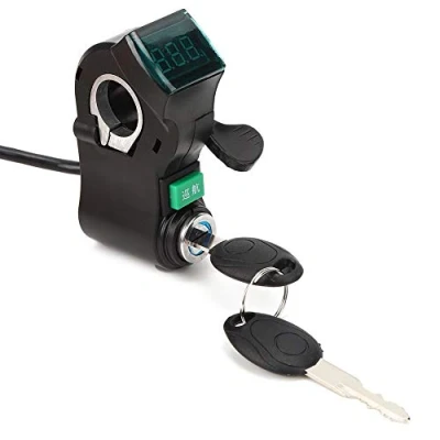 Image of Keenso Motorcycle Handlebar Switch, Screen Thumb Lock and Cruising Electric Scooters throttle Grip Accessories Blackthumb