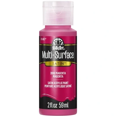 Image of FolkArt Multi Surface Satin Acrylic Paint, Magenta, Small