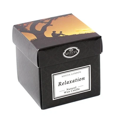 Image of Mystix London Relaxation Scented Candle Large 29cl Best Aroma for Home, Kitchen, Living Room and Bathroom Perfect as a Gift Reusable Glass Jar