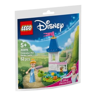 Image of LEGO Disney Princess Cinderella&#039;s Mini Garden Castle 30695, Building Set with Minifigure, 52 Pieces, Ages 5+