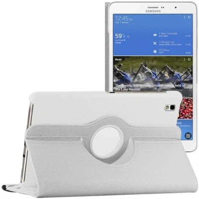 Image of ebestStar compatible with Samsung Galaxy Tab Pro 8.4 Rotating Case SM T320 PU Leather Protective Cover 360 Degree Stand, White [Tab: 219 x 128.5 7.2mm, 8.4&#039;&#039;]