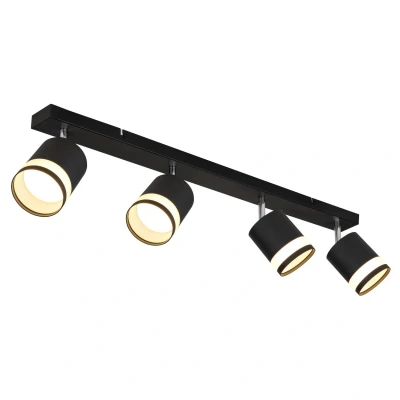 Image of Lucero Ceiling Spotlight Bar Matt Black 4x GX53 3000K