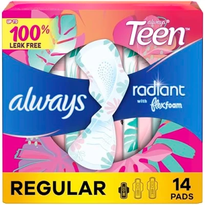 Image of Always Totally Teen Radiant Infinity Pads, 14 Count