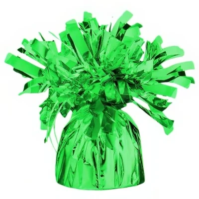 Image of Green Foil Balloon Weight (5cm x 13cm) 1 Count Stylish &amp; Durable Accessory for Party Decorations Events