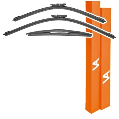 Image of VIA ALBION® Wiper Blades for BMW 1 SERIES (F20/F21, 2012 2019) All Weather Front &amp; Rear Wipers Set