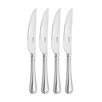 Image of Robert Welch Aston Bright Steak Knife, Set of 4. Made from Stainless Steel. Dishwasher Safe.