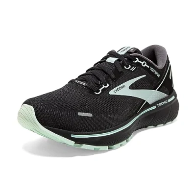 Image of Brooks Women&#039;s Ghost 14 Gtx Running Shoe, Black Blackened Pearl Aquaglass, 5.5 UK