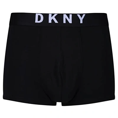 Image of DKNY Men&#039;s Boxer Shorts Soft to Touch Cotton With Elasticated Waistband Men s Trunks NEW YORK Designer Underwear for Pack of 3 White, XL UK
