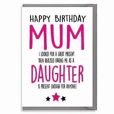 Image of Cheeky Chops Funny Rude Birthday Card Mum Present Daughter C247, Full colour