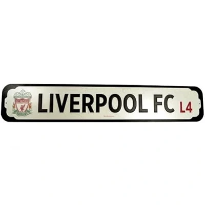 Image of Liverpool F.C. Deluxe Stadium Street Sign, White, Red and Black, 65cm x 12cm 0.5cm