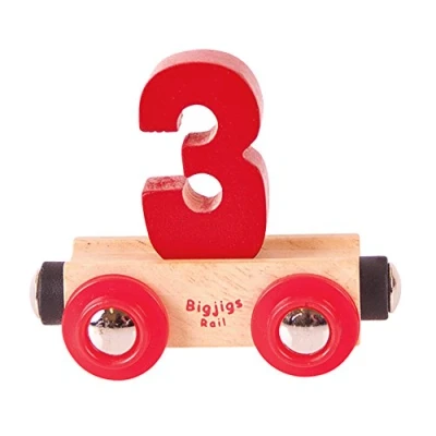 Image of Bigjigs Rail Name Number 3 (Dark Red)
