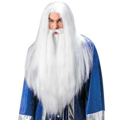 Image of Widmann M6137 Wizard Wig with Maxi Beard and Moustache