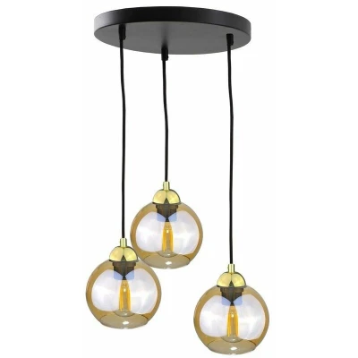 Image of Ambre Cluster Pendant Ceiling Light Gold, 30cm, 3x E27