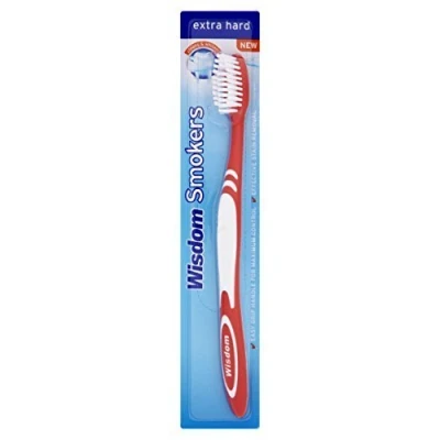 Image of 5x Wisdom Smokers Extra Hard Brush Toothbrush (Previously Addis) by