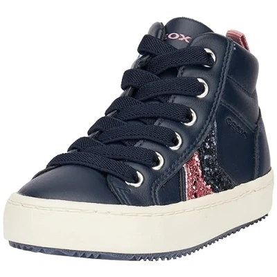 Image of Geox J Kalispera Girl B Sneaker, Navy Dk Pink, 11 UK Child