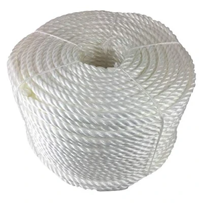 Image of RopeServices UK 6mm White Polypropylene Rope x 220 Metre Coil, Cheap Nylon Twisted Poly Ropes