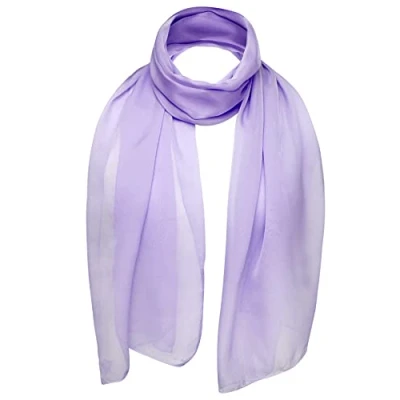 Image of Basic Sense Plain Chiffon Soft Sheer Scarf, Lilac