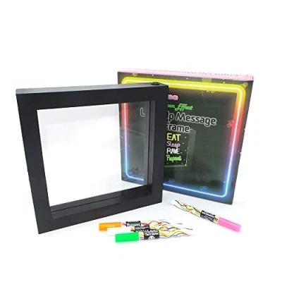 Image of The Glowhouse Premium Light Up LED Neon Message Frame Memo Board Including 4 Pens