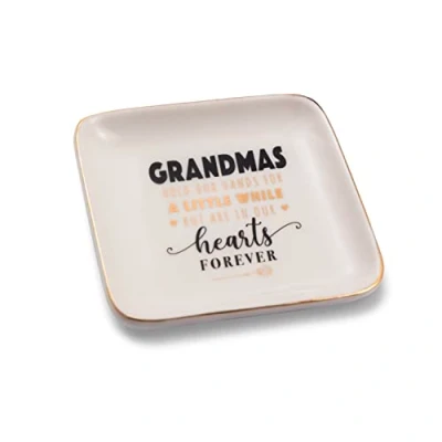 Image of Grandmas Are In Our Hearts Forever Ceramic Trinket Tray Sentimental Gift Idea 280000008