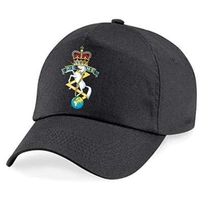 Image of PSave Royal Electrical &amp; Mechanical Engineers REME Insignia Embroidered Baseball Cap British Army Military Embroidery (Black)