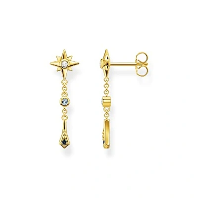 Image of Thomas Sabo earrings Royalty star with stones gold plated silver H2209 959 7