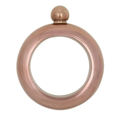 Image of Stainless Steel Bangle Flask Alcohol Bracelet Gin Vodka Booze Container Jewellery Festival Clubbing Christmas Polished Rose Gold 110ml (4oz)