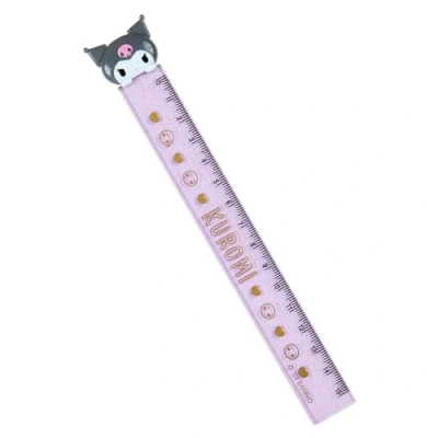 Image of Sanrio 502626 Ruler, 5.9 inches (15 cm), Kuromi, Kromi, 1.6 x 0.2 7.2 (4 0.6 18.3 Kids Learning Stationery, Character