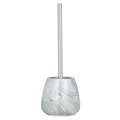 Image of Kleine Wolke Marble Toilet Brush Holder, Anthracite, 13.5 x 41.5 cm