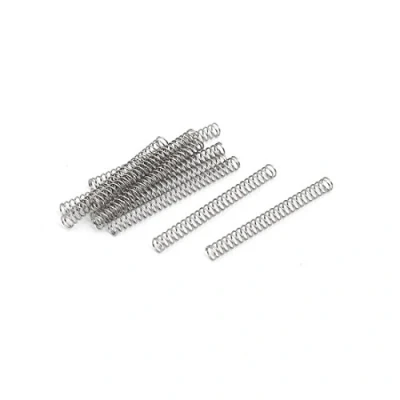 Image of sourcingmap Compression Spring,304 Stainless Steel,3mm OD,0.3mm Wire Size,30mm Free Length,Silver Tone,10Pcs