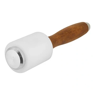 Image of Leather Hammer Wood Handle Nylon Carving Mallet Craft Stamping Tool