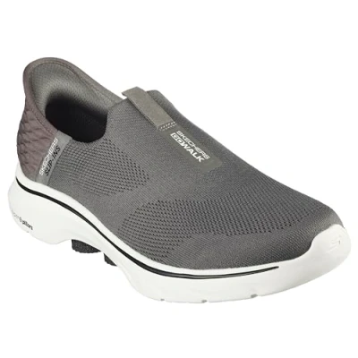 Image of Skechers Slip ins: Go Walk 7 Easy on 2 BRN Brown Mens Shoes