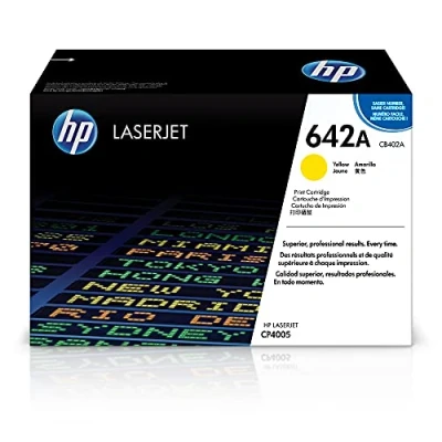 Image of HP CB402A 642A Original LaserJet Toner Cartridge, Yellow, Pack of 1