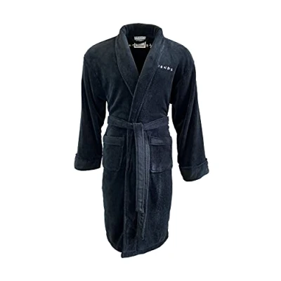 Image of Groovy Uk Friends Ugly Naked Guy Adult Fleece Hoodless Bathrobe, One Size, Black/White