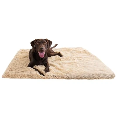 Image of Best Friends by Sheri Calming Shag Dog Blanket, Taupe, 40&quot; x 50&quot;
