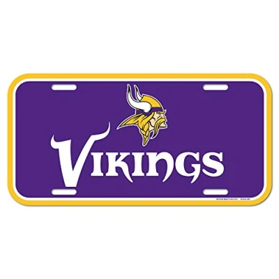 Image of NFL Minnesota Vikings License Plate, Team Color, One Size