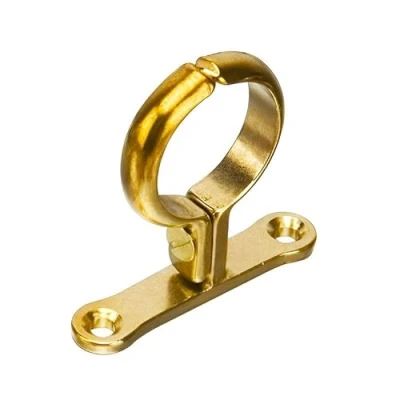 Image of Bag of 2 15mm Cast Brass Screw On Pipe Bracket (Known as Brackets/Pipe Supports/Pipe Clip / Clips/Brass Clips Also Available in 15mm, 22mm, 28mm, 35mm, 42mm and 54mm)