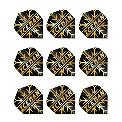 Image of RED DRAGON Gerwyn Price Hardcore Premium Gold Snowflake Dart Flights 3 Sets Per Pack (9 in total)