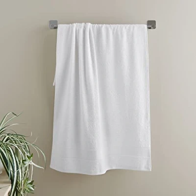 Image of Catherine Lansfield Anti Bacterial Soft &amp; Absorbent Cotton Bath Sheet White