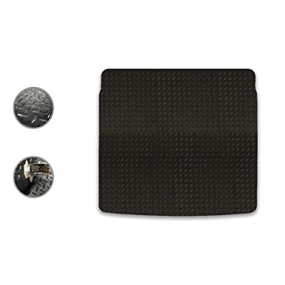 Image of Car Mat Co Tailored Fit Black Heavy Duty Rubber Boot for Peugeot 508 2011 18 [Estate]