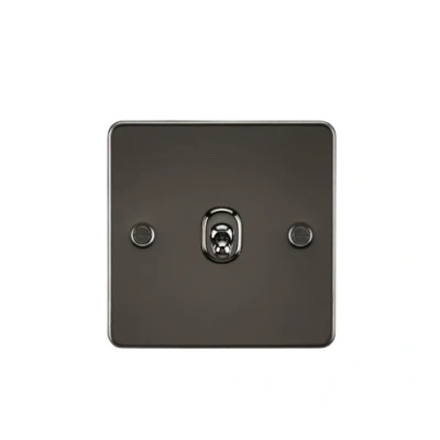Image of KnightsBridge Flat Plate 10AX 1G Intermediate Toggle Switch Gunmetal