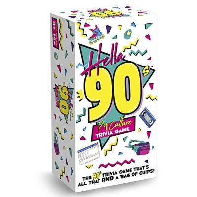 Image of Buffalo Games Hella 90&#039;s Pop Culture Trivia Game Brown