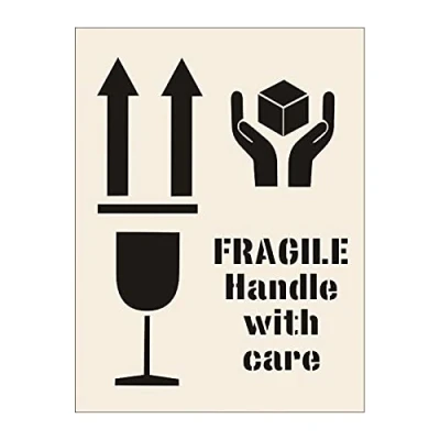 Image of &#039;Fragile Handle With Care&#039; Stencil (400mm x 600mm)