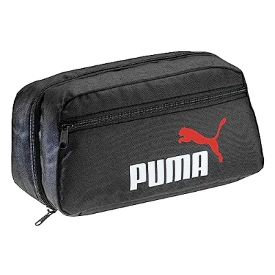 Image of PUMA Statement Deluxe Edition Washbag, Black / red white