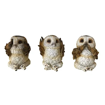 Image of Nemesis Now Three Wise Brown Owls Figurines 7.5cm
