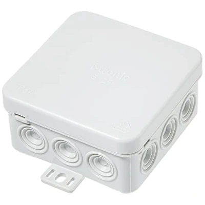 Image of Kopp 340604504 Junction Box Profi Pack 10x Surface Mounted for Damp Room, 75 x 35mm Grey