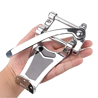 Image of Alnicov Jazz Guitar Tremolo Vibrato Bridge Tailpiece,B7 Archtop Big Rocking Rod Pulling String Board for LP ETC Bigsby ES355 Epiphone