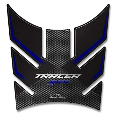 Image of Resin Bike Motorcycle 3D Stickers Compatible with Yamaha Tracer 900 2018 2020. Tank Pad Protection from Bumps and Scratches. Sticker Metallic Blue Gadget Moto