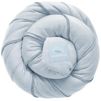Image of manduca Sling &gt; Arctic &lt; Stretchy Baby wrap Elastic Carrier for Newborns from Birth Made of Soft Jersey Fabric Without Elastane in 100% Cotton (Organic) one Size fits All